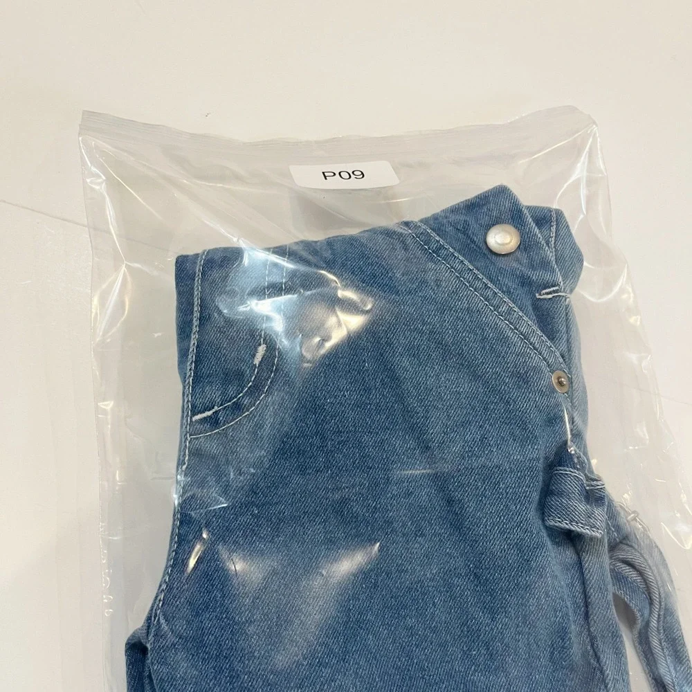 Vintage NFL Touchdown Club Boys Green Bay Packers Denim Overalls Blue Jean Sz 2T